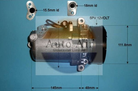 AUTO AIR 14-1167 Air Conditioning Compressor A/C Fits BMW 3 Series 5 Series