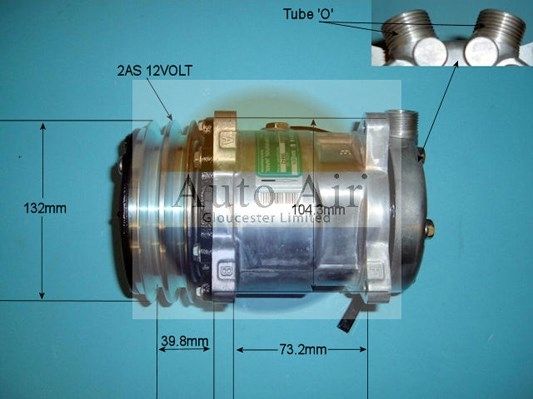 AUTO AIR 14-6642 Air Conditioning Compressor A/C Air Con Replacement 12V Voltage