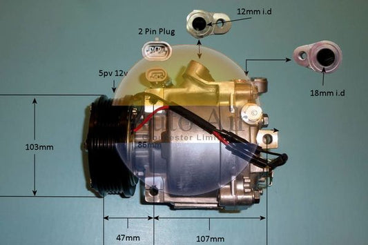 AUTO AIR 14-2094P Air Compressor A/C Air Conditioning Fits Chevrolet Vauxhall
