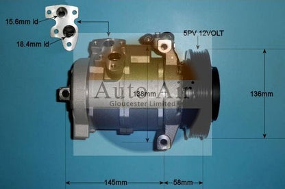 AUTO AIR 14-0183P Air Compressor A/C Air Conditioning Fits Mercedes-Benz