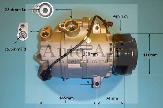 AUTO AIR 14-9793P Air Compressor A/C Air Con Air Conditioning Fits BMW X5