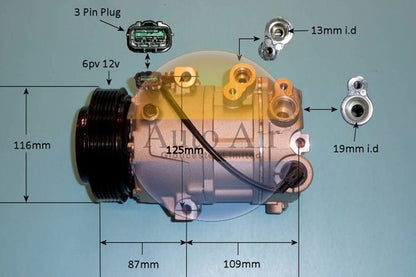 AUTO AIR 14-1768P Air Conditioning Compressor Fits Hyundai ix35 Kia Sportage