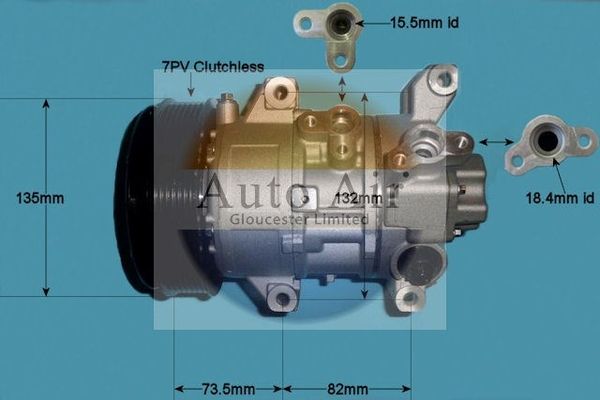 Auto Air 14-4326P A/C Compressor Air Conditioning Fits Toyota Avensis Corolla
