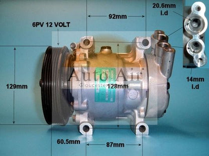 AUTO AIR 14-1205 Air Conditioning Compressor Fits Renault Clio Kangoo Scenic