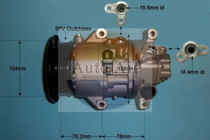 Auto Air 14-4325P A/C Compressor Air Conditioning Fits Toyota Avensis Corolla