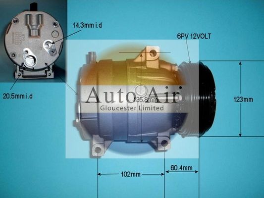 AUTO AIR 14-1101R Air Conditioning Compressor Fits Renault Laguna Vel Satis