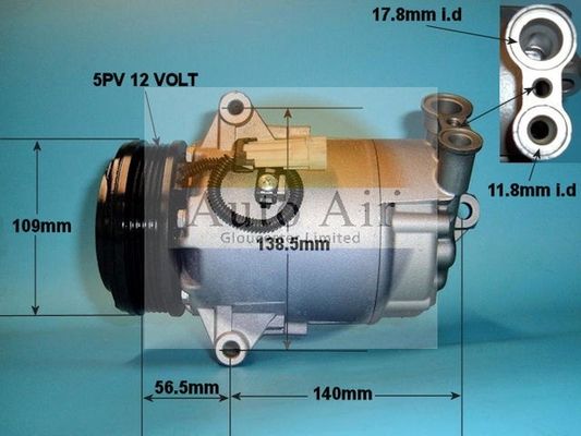 AUTO AIR 14-1252R Air Conditioning Compressor A/C Air Con Replacement Repair