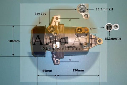 AUTO AIR 14-2089P Air Compressor A/C Air Con Air Conditioning Fits Nissan Juke