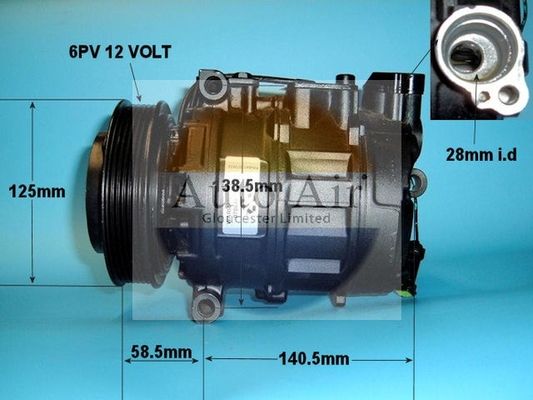AUTO AIR 14-0261R Air Compressor A/C Air Conditioning Fits Land Rover MG Rover