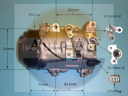 Auto Air 14-0096P A/C Air Con Compressor Air Conditioning Fits Lexus GS IS C