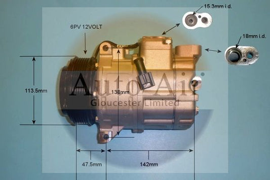 Auto Air 14-9740P A/C Compressor Air Conditioning Fits Land Rover Range Rover