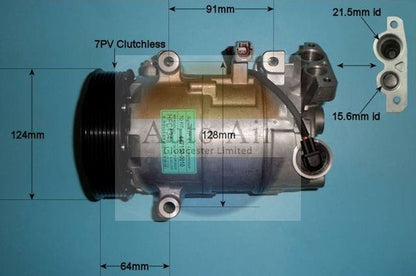 Auto Air 14-1273P A/C Air Con Compressor Air Conditioning 12V Fits Renault
