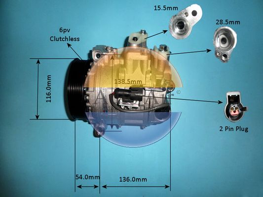 Auto Air 14-0039P A/C Air Con Compressor Air Conditioning Fits Land Rover