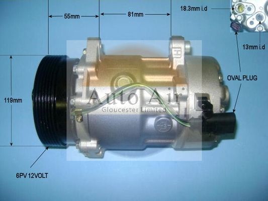 AUTO AIR 14-1226P Air Conditioning Compressor Fits Audi Ford Seat Skoda VW