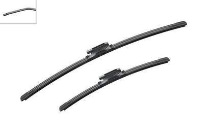 2 x BOSCH AEROTWIN A118S Flat Wiper Blades (Pair) Fits Citroen DS Peugeot Renaul