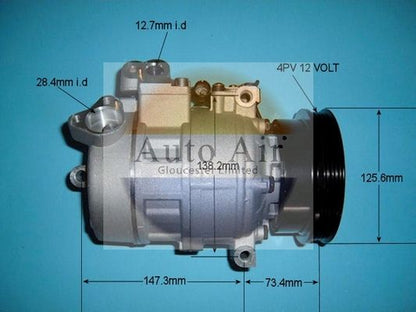 AUTO AIR 14-0318P Air Compressor A/C Air Con Air Conditioning Fits BMW 5 Series