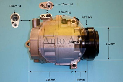 AUTO AIR 14-6469P Air Compressor A/C Air Con Air Conditioning Fits BMW X5