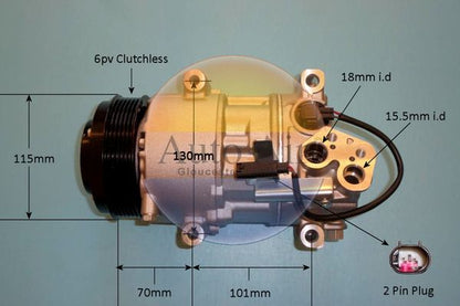 AUTO AIR 14-9789P Air Conditioning Compressor Fits Mercedes-Benz A-Class B-Class