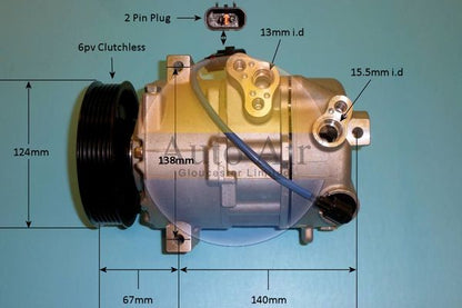 AUTO AIR 14-7009P Air Compressor A/C Air Con Air Conditioning Fits Kia Sorento