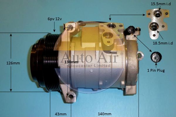 AUTO AIR 14-9659P Air Compressor A/C Air Conditioning Fits Jeep Grand Cherokee