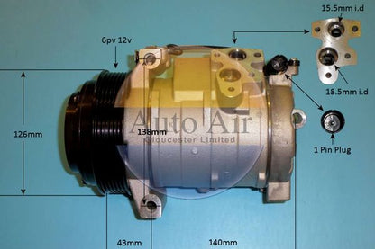 AUTO AIR 14-9659P Air Compressor A/C Air Conditioning Fits Jeep Grand Cherokee