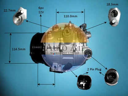 AUTO AIR 14-9673P Air Conditioning Compressor Fits Ford Galaxy Mondeo S-Max