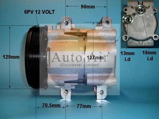 AUTO AIR 14-0216 Air Conditioning Compressor Fits Ford Maverick Mazda Tribute