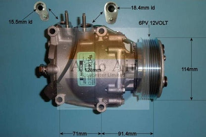 AUTO AIR 14-3571 Air Compressor A/C Air Conditioning Fits Honda Civic Stream