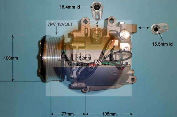 AUTO AIR 14-4903P Air Compressor A/C Air Con Air Conditioning Fits Honda Civic