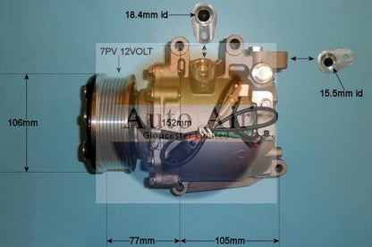 AUTO AIR 14-4903P Air Compressor A/C Air Con Air Conditioning Fits Honda Civic