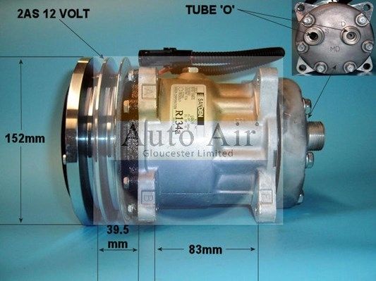 AUTO AIR 14-0304 Air Conditioning Compressor A/C Air Con Replacement 12V Voltage