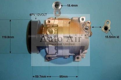 AUTO AIR 14-1159 Air Compressor A/C Air Conditioning Fits Alfa Romeo Fiat