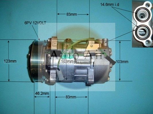 AUTO AIR 14-9684 Air Compressor A/C Air Con Air Conditioning Fits Volvo 960
