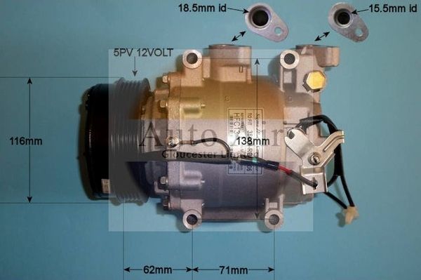 AUTO AIR 14-9748P Air Compressor A/C Air Con Air Conditioning Fits Honda Jazz