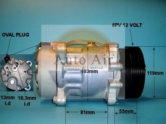 Auto Air 14-1226 A/C Compressor Air Conditioning Fits Audi Ford Seat Skoda VW