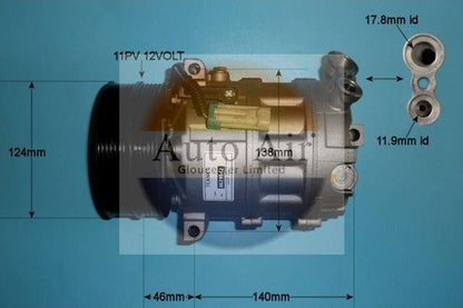 AUTO AIR 14-0339R Air Conditioning Compressor Fits Alfa Romeo 159 Brera Spider