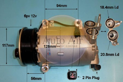 Auto Air 14-9670P A/C Air Con Compressor Air Conditioning Fits Land Rover