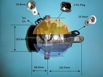 AUTO AIR 14-0817P Air Compressor A/C Air Conditioning Fits Renault Smart