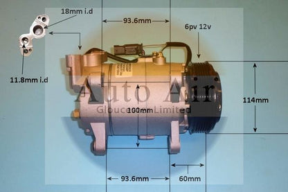 Auto Air 14-0346P A/C Air Con Compressor Air Conditioning Fits BMW Mini