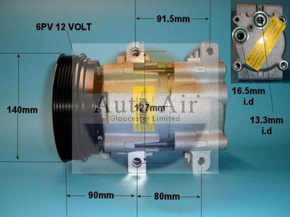 AUTO AIR 14-0234 Air Conditioning Compressor Fits Ford Fiesta Courier Puma