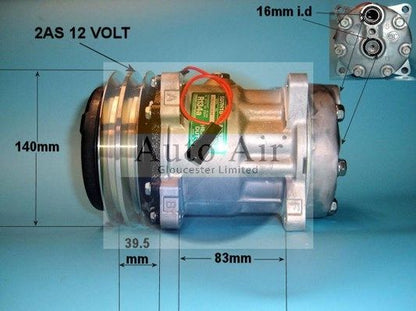 AUTO AIR 14-7952 Air Conditioning Compressor A/C Air Con Replacement 12V Voltage