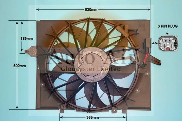 AUTO AIR 05-1058 Radiator Fan Electric Motor Centre Cooling System Fits BMW