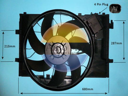 AUTO AIR 05-1219 Radiator Fan Electric Motor Centre Fits Mercedes-Benz C-Class
