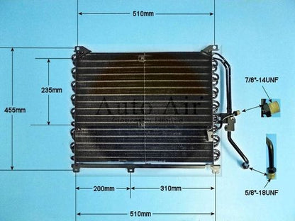 AUTO AIR 16-4069 Air Condenser A/C Air Conditioning Fits Mercedes-Benz 190