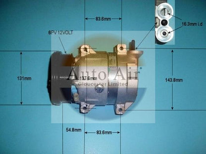 AUTO AIR 14-2206 Air Compressor A/C Air Conditioning Fits Chevrolet Daewoo
