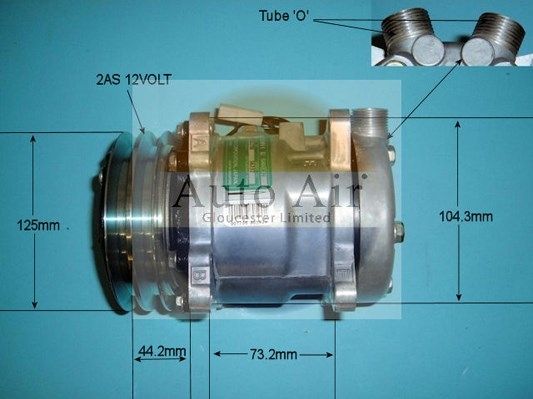 AUTO AIR 14-6332 Air Conditioning Compressor A/C Air Con Replacement 12V Voltage