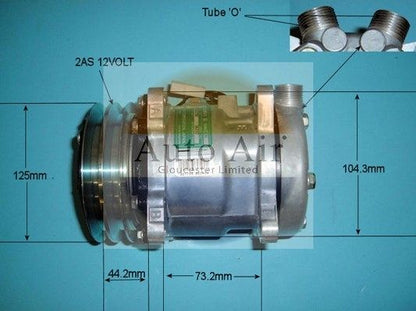 AUTO AIR 14-6332 Air Conditioning Compressor A/C Air Con Replacement 12V Voltage