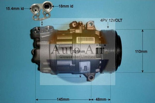 AUTO AIR 14-1146R Air Compressor A/C Air Conditioning Fits BMW 3 Series X3 Z4