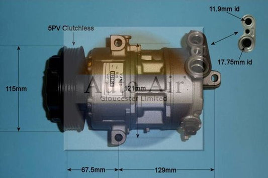 AUTO AIR 14-1449R Air Compressor A/C Air Conditioning Fits Vauxhall Corsa