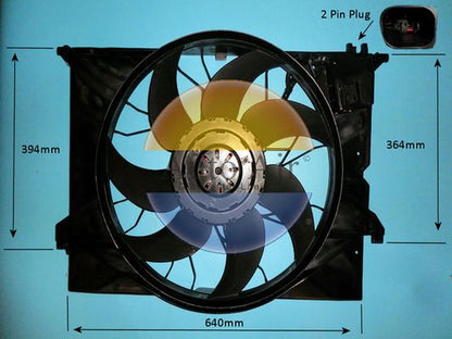 AUTO AIR 05-1228 Radiator Fan Electric Motor Centre Fits Mercedes-Benz S-Class